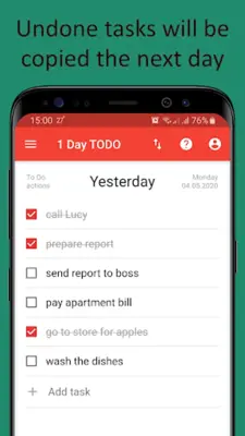 1 Day TODO – simple to-do list android App screenshot 0